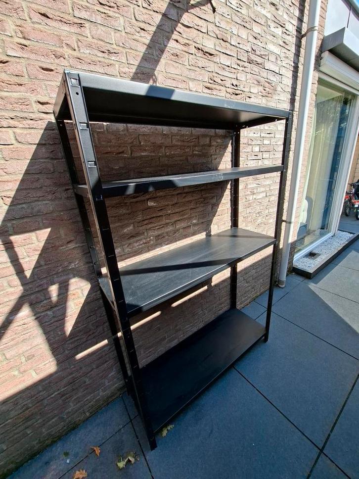 Zwarte Metalen Stellingkast - 180x120x40cm, Huis en Inrichting, Kasten | Stellingkasten, Ophalen