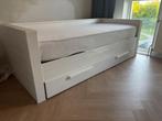 Bedbank Woood wit met lade 90x200, Ophalen, 85 tot 100 cm, Gebruikt, Lattenbodem