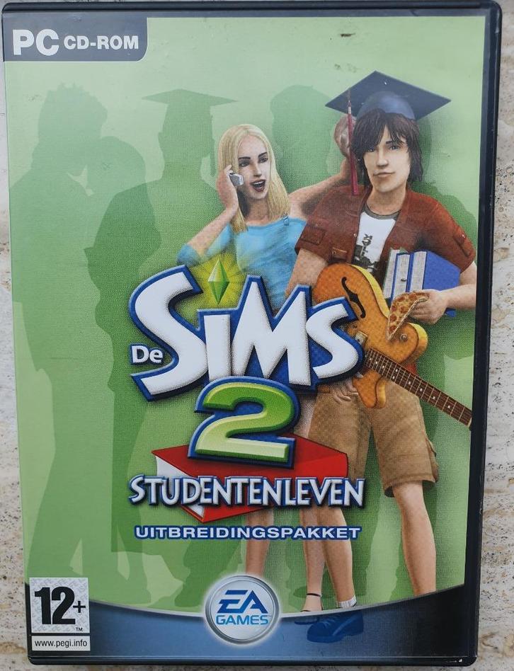Sims 2 Studentenleven - PC Game, Spelcomputers en Games, Games | Pc, Gebruikt, Simulatie, 1 speler, Vanaf 12 jaar, Eén computer