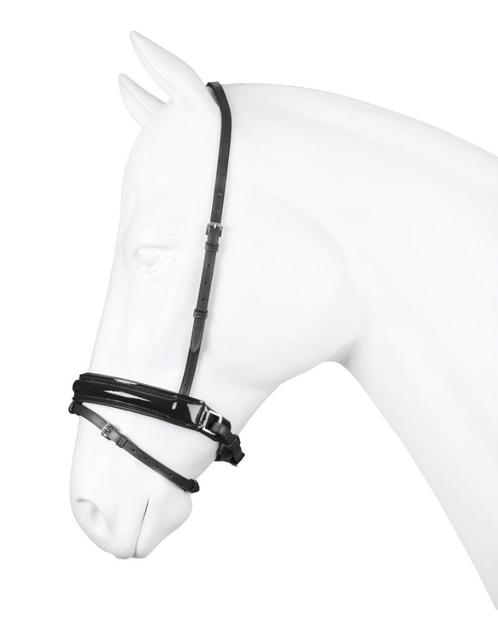 NEUSRIEM GECOMBINEERD DOORHAAL LAK pony of full, Dieren en Toebehoren, Paarden en Pony's | Hoofdstellen en Tuigage, Nieuw, Dressuur