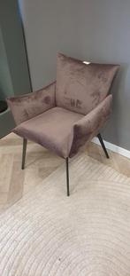 DH Interior Eetkamerfauteuil Velvet Sarah met Armleuning, Huis en Inrichting, Fauteuils, Ophalen, Zo goed als nieuw, Metaal