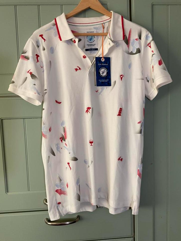 A Fish Named Fred maat M polo nieuw, Kleding | Heren, Polo's, Nieuw, Maat 48/50 (M), Wit, Ophalen of Verzenden