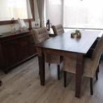 Eetkamertafel koloniaal 200x90cm, Huis en Inrichting, Tafels | Eettafels, Ophalen, Gebruikt, 50 tot 100 cm, Vijf personen of meer
