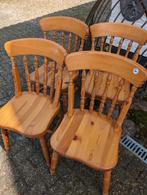 4 grenenhouten stoelen samen €20, Antiek en Kunst, Antiek | Meubels | Stoelen en Banken, Ophalen