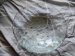 Fruitschaal glas met bubbeltjes erin bijna gratis, Ophalen, Zo goed als nieuw, Rond, Glas