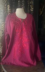 Roze India Blouse met Borduurwerk - Maat L, Ophalen of Verzenden, Zo goed als nieuw, Maat 42/44 (L), Roze