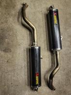 Akrapovic carbon uitlaat dempers Yamaha XT660 660r 660x, Ophalen of Verzenden, Gebruikt