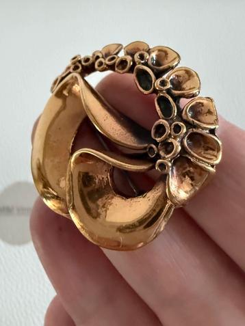 M243/Vintage Bronzen HANNU IKONEN Broche FINLAND beschikbaar voor biedingen