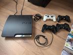 PlayStation 3 slim met 16 spellen. Gratis voor kleine beurs., Ophalen, 250 GB, Met 3 controllers of meer, Slim