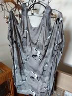 COLD SHOLDER SHIRT GRIJS MET SCHELPEN BONPRIX 56-58, Kleding | Dames, Bonprix, Verzenden, Shirt of Top, Zo goed als nieuw