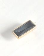 Goudkleurige Melano twisted rectangle black, Sieraden, Tassen en Uiterlijk, Bedels, Verzenden