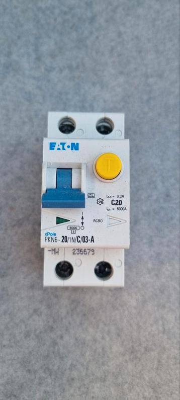 Eaton aardlekautomaat PKN6-20/1N/C/03-A-MW  beschikbaar voor biedingen