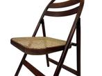 Vintage klapstoel jaren 60 webbing thonet stijl design, Huis en Inrichting, Stoelen, Riet of Rotan, Gebruikt, Bruin, Vintage