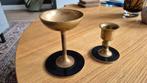 Mooi setje koperkleurige kandelaar en schaaltje, Ophalen of Verzenden, Overige materialen, Minder dan 25 cm