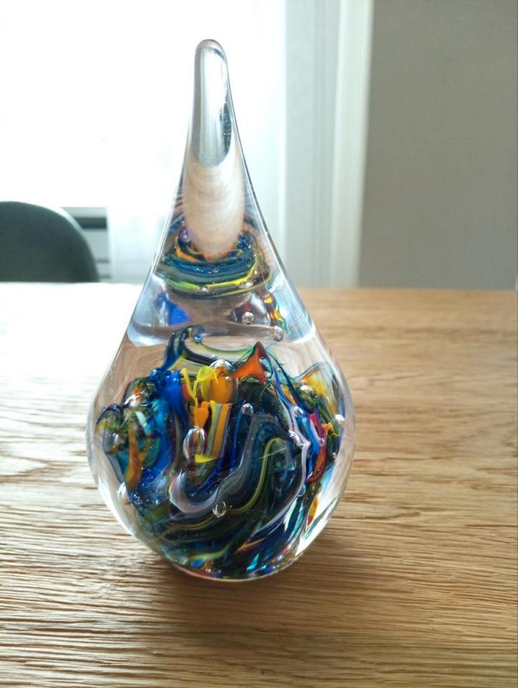 Glas object van nationaal glas museum, gesigneerd, Antiek en Kunst, Kunst | Designobjecten, Ophalen of Verzenden