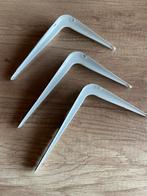 Set van 3 witte plankdragers, Ophalen of Verzenden, Gebruikt, IJzer, Scharnier