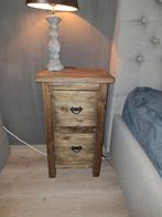 Twee nachtkastjes, landelijk oud/ gebruikt hout., Ophalen, Zo goed als nieuw, Hout