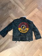 Dames oversized leren jack, Ophalen, Zwart, Maat 42/44 (L), Stieglitz