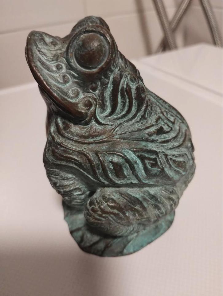 Antiek Japans bronzen kikker, Antiek en Kunst, Antiek | Koper en Brons, Ophalen of Verzenden