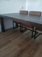 Mooie houten eettafel - 220cm lang, Huis en Inrichting, Tafels | Eettafels, Ophalen of Verzenden