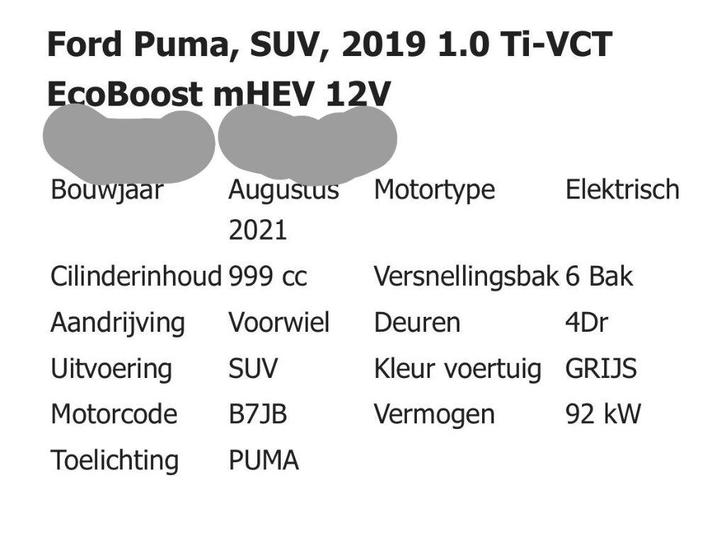Ford Puma motor met versnellingsbak, Auto-onderdelen, Motor en Toebehoren, Ford, Gebruikt, Ophalen