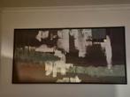 Abstract Schilderij met Zwart Frame, Antiek en Kunst, Ophalen of Verzenden