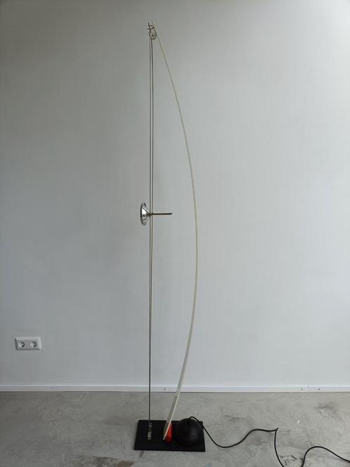 Teca vloerlamp, Huis en Inrichting, Lampen | Vloerlampen, Zo goed als nieuw, 150 tot 200 cm, Kunststof, Metaal, Ophalen