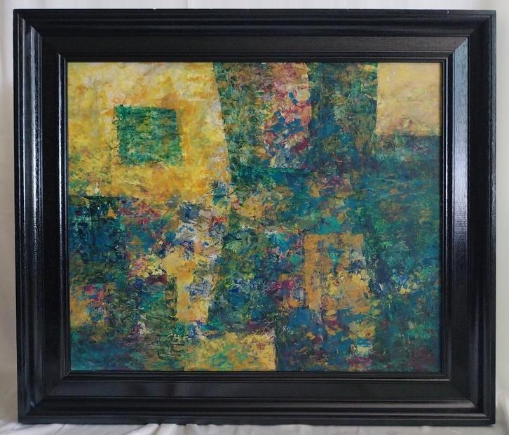 Wim Straatman (1913-2002) - Olieverf op paneel - 1970, Antiek en Kunst, Kunst | Schilderijen | Abstract, Ophalen