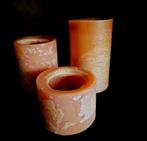 Uitgeholde kaarsenset/windlichten, Huis en Inrichting, Ophalen, Overige materialen, Zo goed als nieuw, Kaars