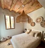 Super grote organische bali lampenkap handgemaakt 70cm rotan, Huis en Inrichting, Lampen | Hanglampen, Ophalen, Nieuw, Overige materialen