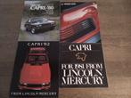 Folders Mercury Capri 1980, 1981, 1982, 1986, Ophalen of Verzenden, Gelezen, Overige merken