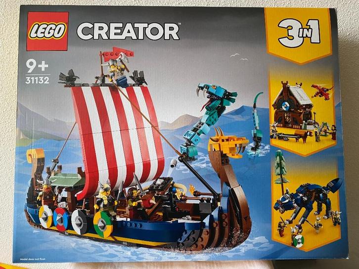 Lego 31132 Creator 3in1 Vikingschip en de Midgaardslang, Kinderen en Baby's, Speelgoed | Duplo en Lego, Nieuw, Lego, Complete set
