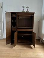 Eiken Computerkast met Rolluik, Antiek en Kunst, Antiek | Meubels | Kasten, Ophalen of Verzenden