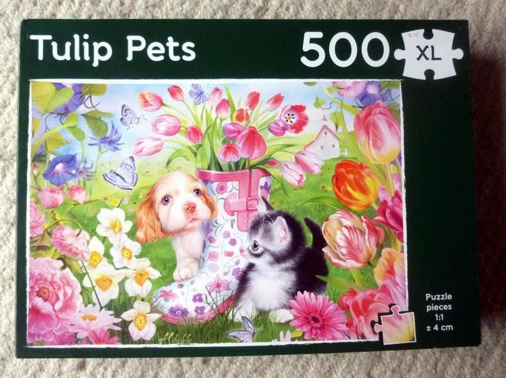 Tulp Huisdieren 500 XL - compleet, Hobby en Vrije tijd, Denksport en Puzzels, Zo goed als nieuw, Legpuzzel, 500 t/m 1500 stukjes