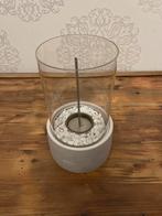 Leeff Kandelaar met Glas - Wit, Ophalen, Overige materialen, Wit, Zo goed als nieuw