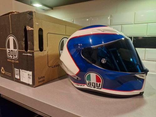 AGV Corsa RR carbon White Blue maat XL special edition, Motoren, Kleding | Motorhelmen, Dames, Heren, Integraalhelm, XL, AGV, Nieuw zonder kaartje