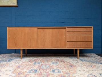 Vintage eiken lowboard, jaren 60 beschikbaar voor biedingen
