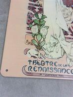 ALPHONSE MUCHA Sarah Bernhardt Metalen Wandbord poster, Antiek en Kunst, Ophalen of Verzenden