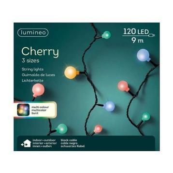 Lumineo Led Cherry Lights 9 meter 120 lampjes Multi color beschikbaar voor biedingen