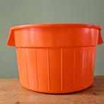 Oranje Curver wasmand wastobbe voetbad ( camping ), Tuin en Terras, Verzenden, Gebruikt, Wasrek