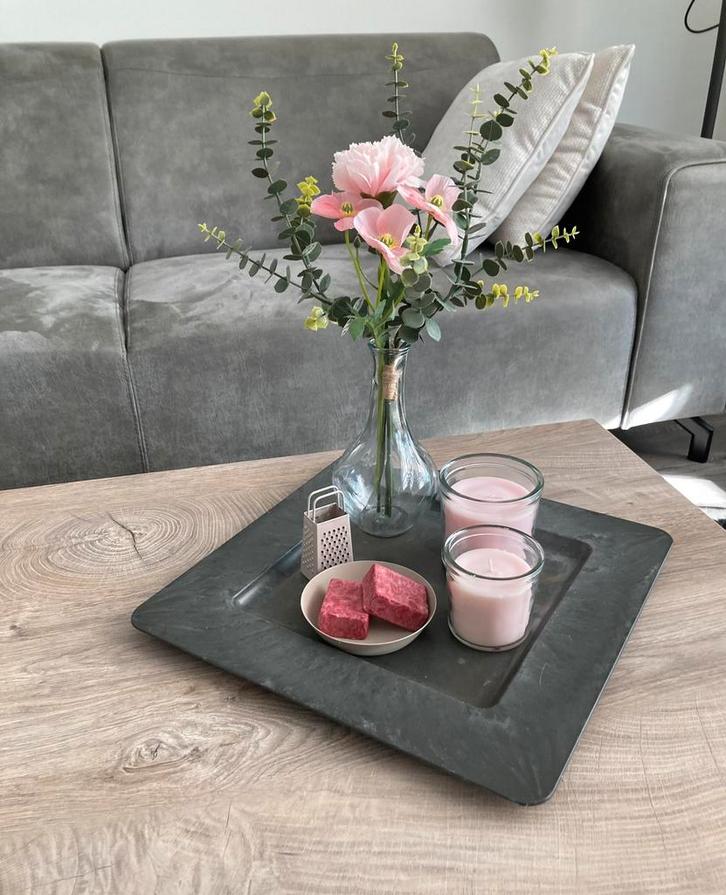 Decoratieset, Huis en Inrichting, Woonaccessoires | Dienbladen, Zo goed als nieuw, Overige materialen, Rechthoekig, Ophalen of Verzenden