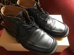 leren herenschoenen mt 40, Zwart, Ophalen of Verzenden, Zo goed als nieuw, Veterschoenen