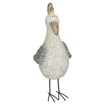 Mooi en groot, decoratief beeld Vogel, Kip, Haan, grijs beschikbaar voor biedingen