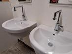 Dubbele wastafels met kranen NIEUW, Huis en Inrichting, Ophalen, Nieuw, Minder dan 100 cm, Wasbak of Wastafel