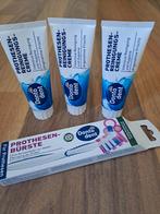 Kunstgebit tandpasta + borstel nieuw, Ophalen of Verzenden, Nieuw, Tandpasta