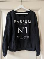 Zwarte trui met witte tekst, maat L, Kleding | Dames, Truien en Vesten, H&M, Zwart, Maat 42/44 (L), Ophalen of Verzenden