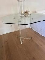 Vibatge glazen tafel van 450€ voor 250€, 200 cm of meer, Zo goed als nieuw, Rechthoekig, 50 tot 100 cm