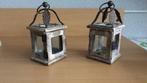 2 Kleine lantaarns landelijk, Huis en Inrichting, Minder dan 25 cm, Gebruikt, Ophalen of Verzenden, Kandelaar