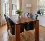 Eetset 6 stoelen + masieve tafel kersenhout160x90, Ophalen, Gebruikt, 6 tot 8 stoelen
