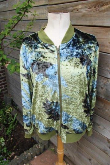 Vest kaki/ blauw Didi mt XL velvet Vaste prijs beschikbaar voor biedingen